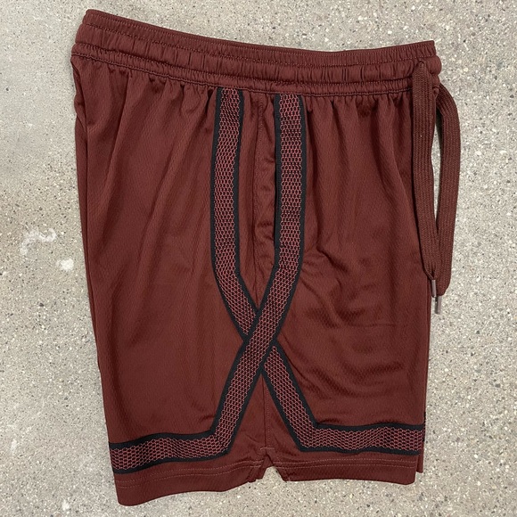Nike Fly Men’s Basketball Swoosh Crossover Shorts Size Small Rare red/brown - Picture 5 of 13